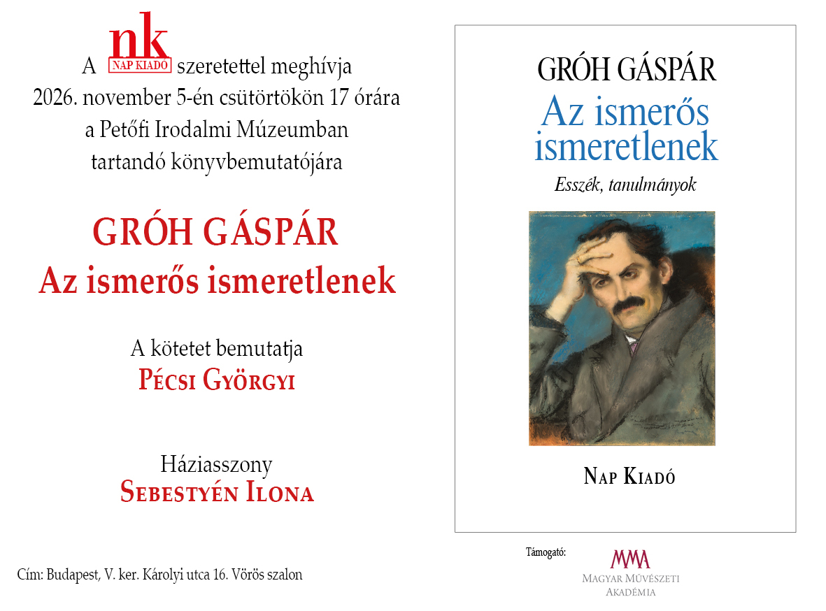 Napkiadó november 5.-i könyvbemutatója